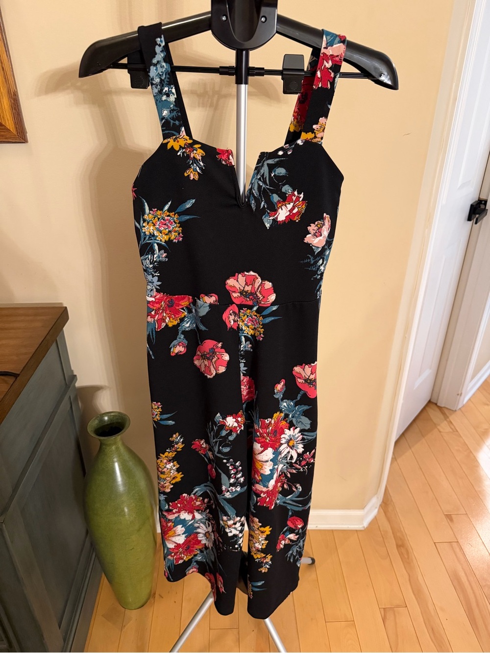 Xhilaration Floral Wide Leg Jumpsuit Small